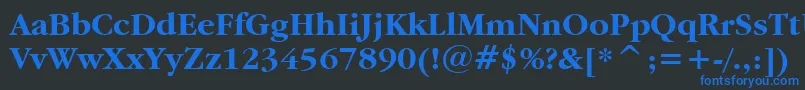 Garamdb Font – Blue Fonts on Black Background