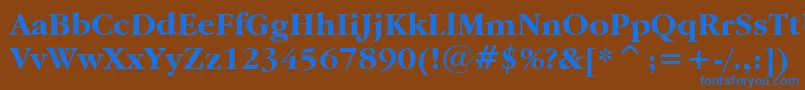 Garamdb Font – Blue Fonts on Brown Background