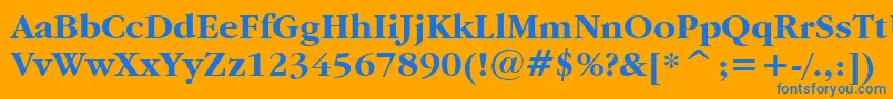 Garamdb Font – Blue Fonts on Orange Background