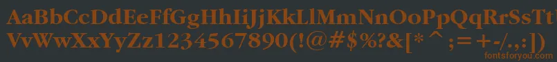 Garamdb Font – Brown Fonts on Black Background