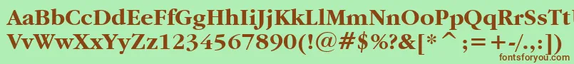 Garamdb Font – Brown Fonts on Green Background