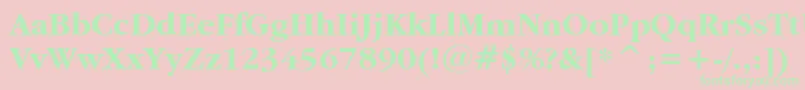 Garamdb Font – Green Fonts on Pink Background