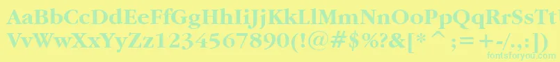 More about Garamdb Font Garamdb Font – Green Fonts on Yellow Background