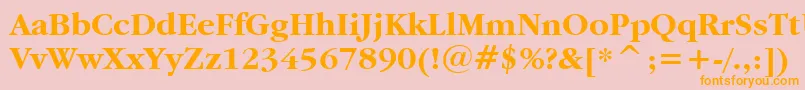 Garamdb Font – Orange Fonts on Pink Background