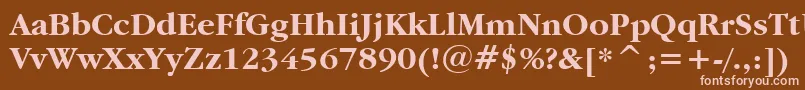 Garamdb Font – Pink Fonts on Brown Background