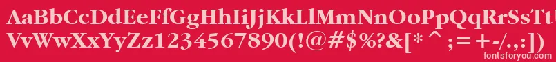 Garamdb Font – Pink Fonts on Red Background