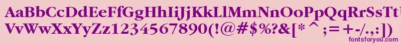Garamdb Font – Purple Fonts on Pink Background