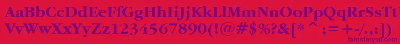 Garamdb Font – Purple Fonts on Red Background