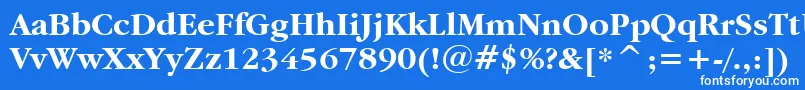 fuente Garamdb – Fuentes Blancas Sobre Fondo Azul