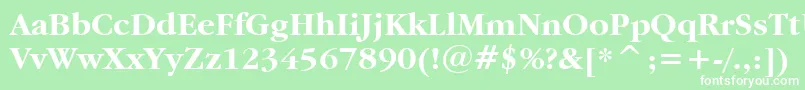 Garamdb Font – White Fonts on Green Background