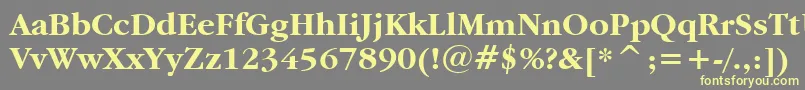 Czcionka Garamdb – żółte czcionki na szarym tle