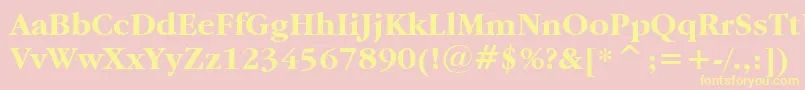 Garamdb Font – Yellow Fonts on Pink Background