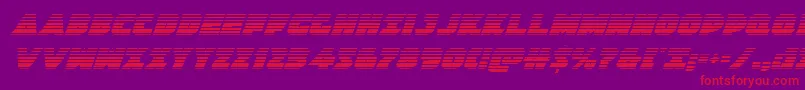 Jedisfgradital-Schriftart – Rote Schriften auf violettem Hintergrund