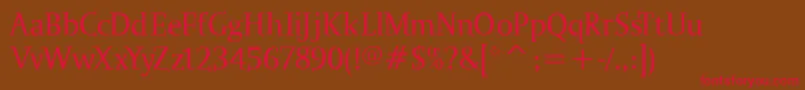 Ogiremaslab Font – Red Fonts on Brown Background