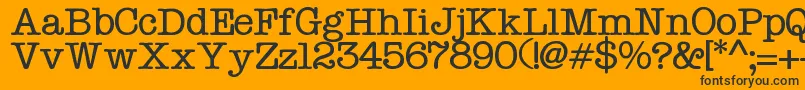 Typo Font – Black Fonts on Orange Background