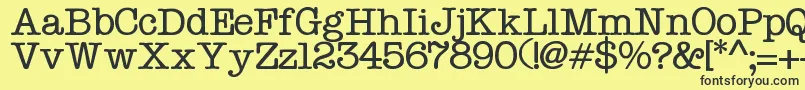 Typo Font – Black Fonts on Yellow Background