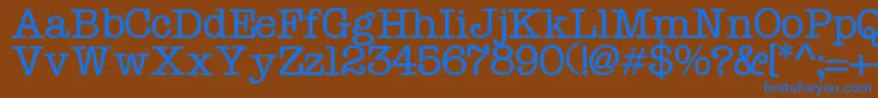 Typo Font – Blue Fonts on Brown Background