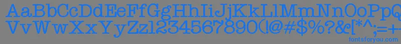 Typo Font – Blue Fonts on Gray Background