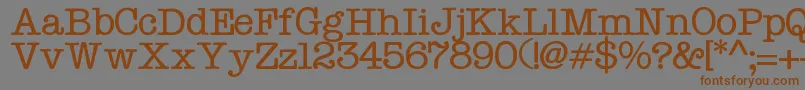 Typo-fontti – ruskeat fontit harmaalla taustalla