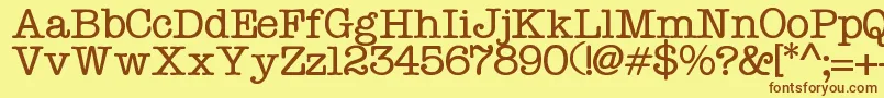 Typo Font – Brown Fonts on Yellow Background