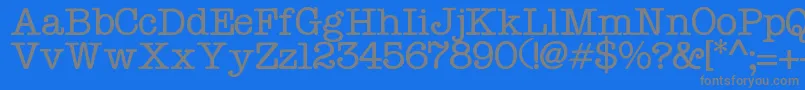 Typo Font – Gray Fonts on Blue Background