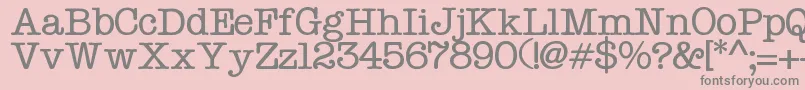 Typo Font – Gray Fonts on Pink Background