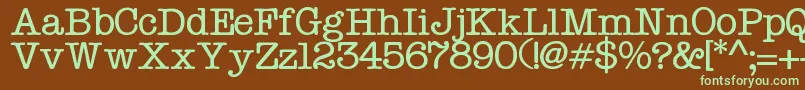 Typo Font – Green Fonts on Brown Background