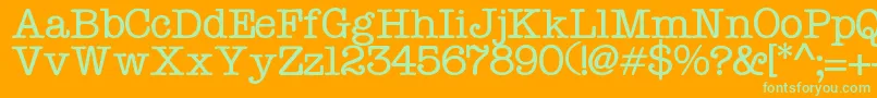 Typo Font – Green Fonts on Orange Background