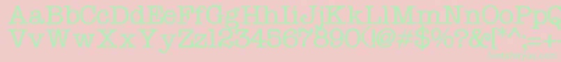 Typo Font – Green Fonts on Pink Background