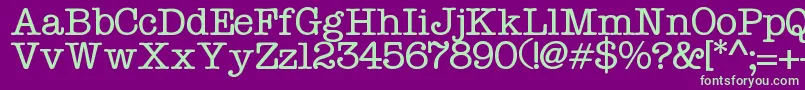 Typo Font – Green Fonts on Purple Background