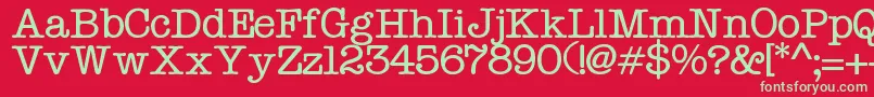 Typo Font – Green Fonts on Red Background