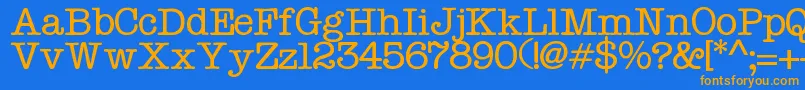 Typo Font – Orange Fonts on Blue Background
