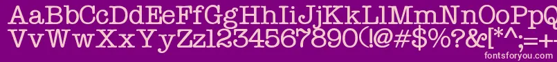 Typo Font – Pink Fonts on Purple Background