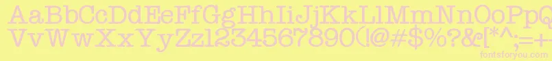 Typo Font – Pink Fonts on Yellow Background