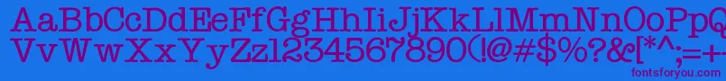 Typo Font – Purple Fonts on Blue Background