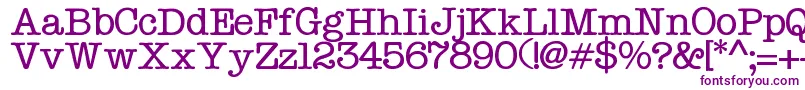 Typo Font – Purple Fonts on White Background