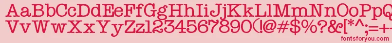 Typo Font – Red Fonts on Pink Background