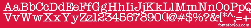 Typo Font – White Fonts on Red Background