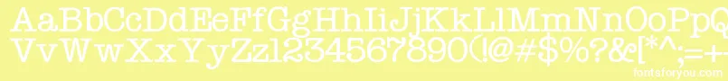 Typo Font – White Fonts on Yellow Background