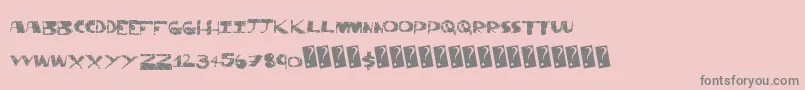 フォントThriftstore – ピンクの背景に灰色の文字