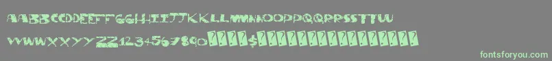 Thriftstore Font – Green Fonts on Gray Background
