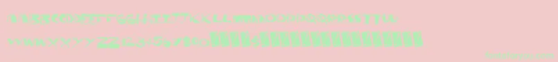 Thriftstore-Schriftart – Grüne Schriften auf rosa Hintergrund
