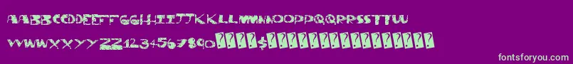 Thriftstore Font – Green Fonts on Purple Background