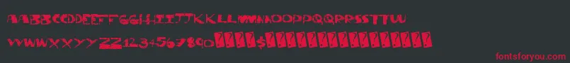 Thriftstore Font – Red Fonts on Black Background