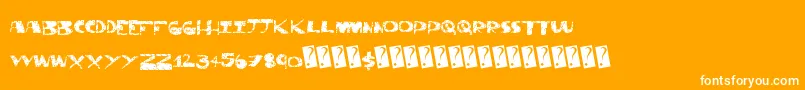 Thriftstore Font – White Fonts on Orange Background