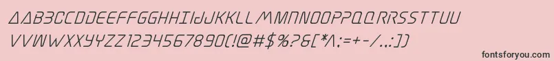 Elitedangersemiboldsuperital Font – Black Fonts on Pink Background