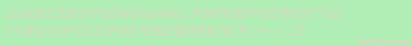 Elitedangersemiboldsuperital Font – Pink Fonts on Green Background