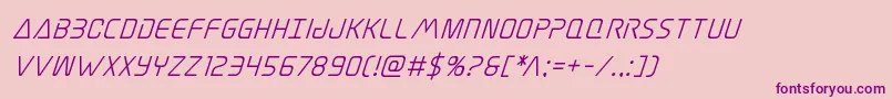 Elitedangersemiboldsuperital Font – Purple Fonts on Pink Background