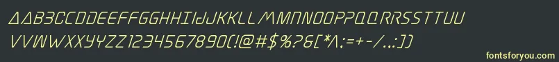 Elitedangersemiboldsuperital Font – Yellow Fonts on Black Background