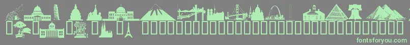 Wmarchitect1 Font – Green Fonts on Gray Background